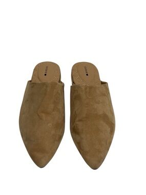 Birdies Women’s “The Lark” Beige Suede Mule Slide Shoes, Sz 10, Comfort